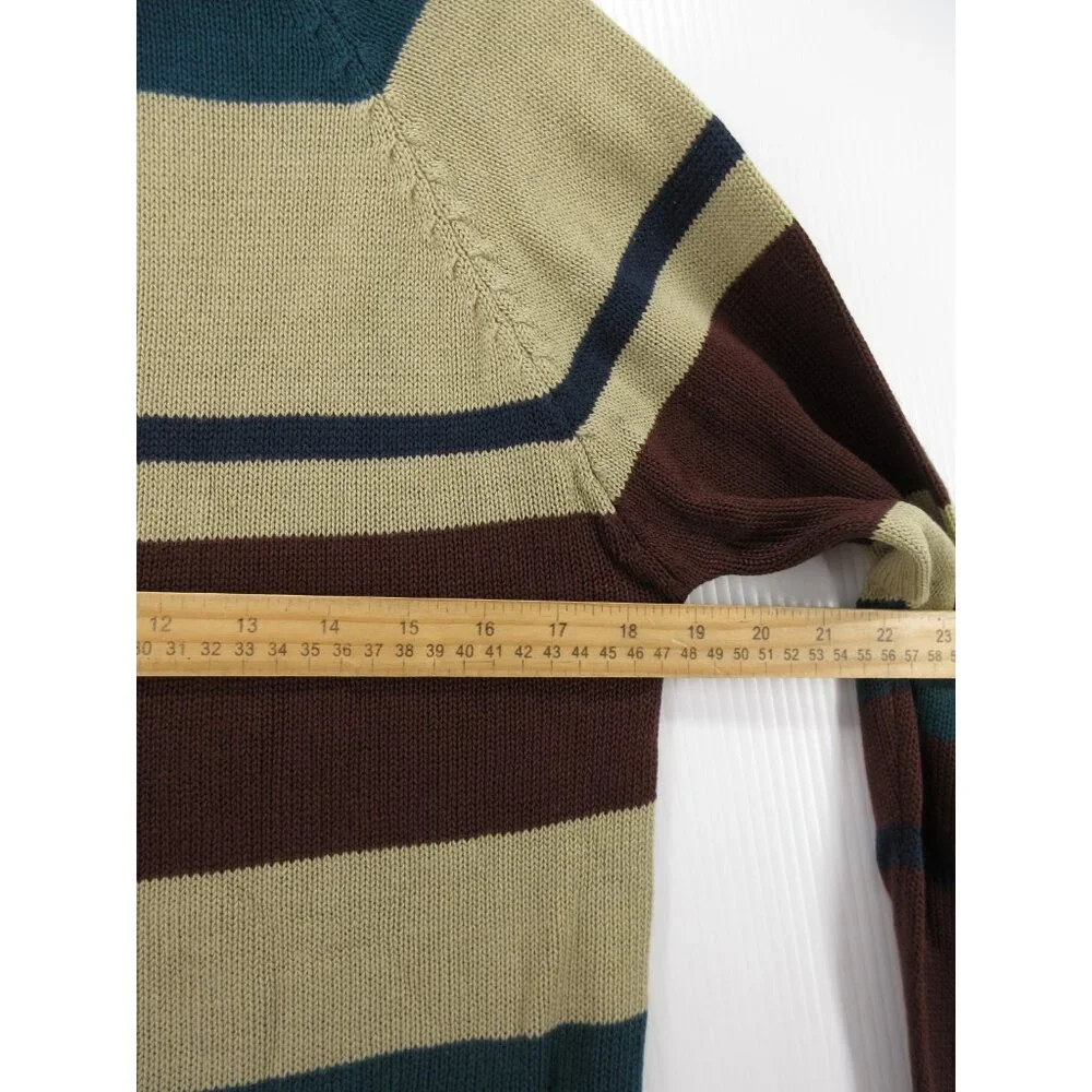 VINTAGE Wrangler Sweater Small Burgundy Pullover Striped Ribbed 80s *